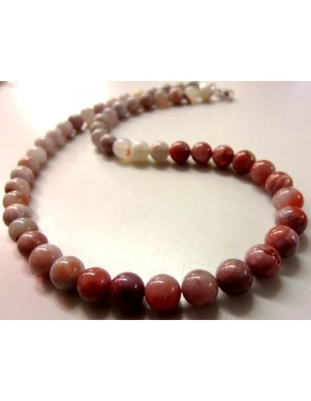 Pierre de lune rose collier 8mm Pierre de lune rose collier 8mm