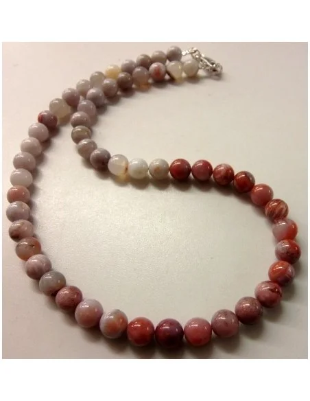 Pierre de lune rose collier 8mm Pierre de lune rose collier 8mm