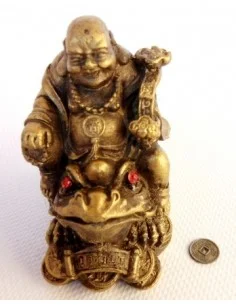 Bouddha sur Grenouille Feng-shui