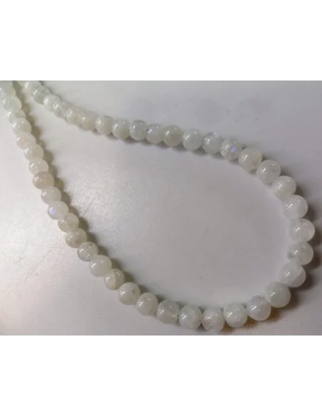 Pierre de lune 7mm collier
