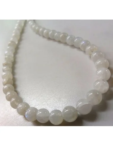 Pierre de lune 7mm collier