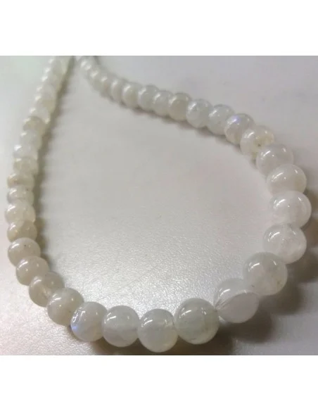 Pierre de lune 7mm collier