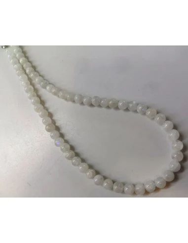 Pierre de lune 7mm collier