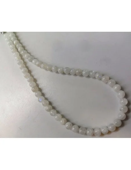 Pierre de lune 7mm collier