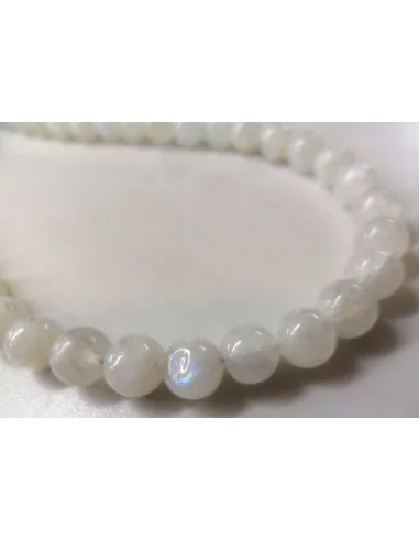Pierre de lune 7mm collier