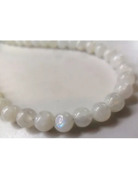 Pierre de lune 7mm collier