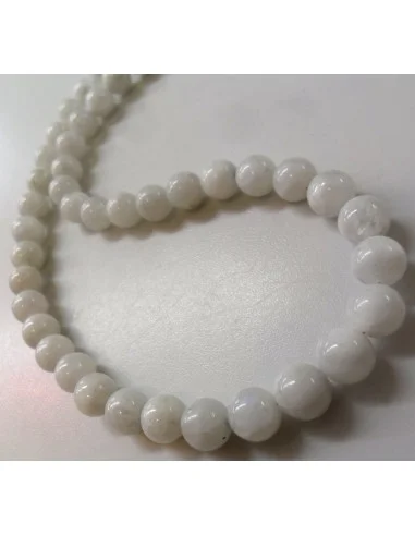 Pierre de lune 7mm collier