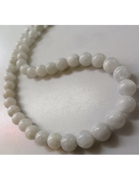Pierre de lune 7mm collier