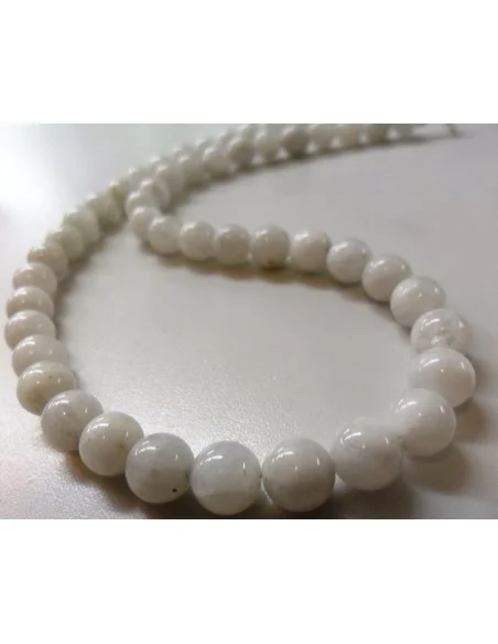 Pierre de lune 7mm collier