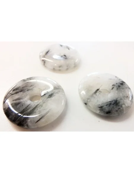 Quartz tourmaline donuts