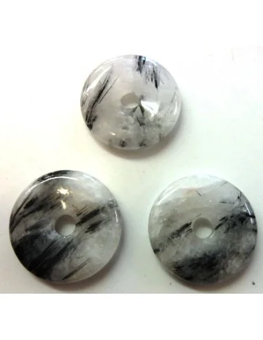 Quartz tourmaline donuts