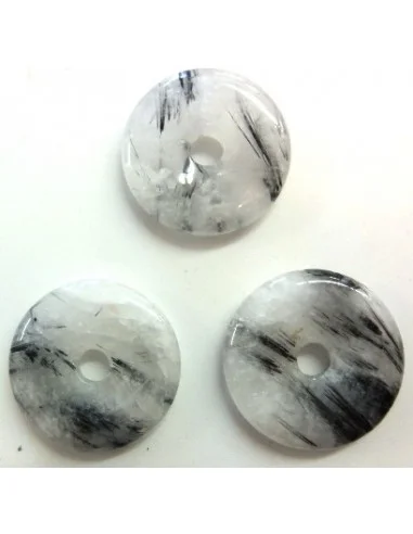 Quartz tourmaline donuts