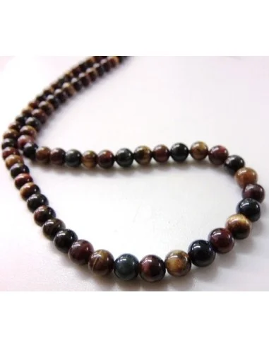Collier Oeil de tigre, faucon, taureau 6mm