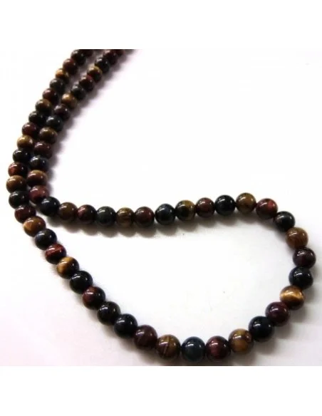 Collier Oeil de tigre, faucon, taureau 6mm