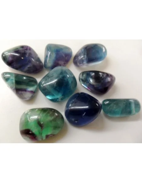 Fluorite bleue, verte, violette pendentif