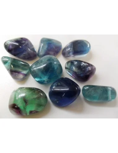 Fluorite bleue, verte, violette pendentif