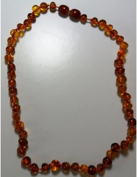 Collier bebe ambre ovale