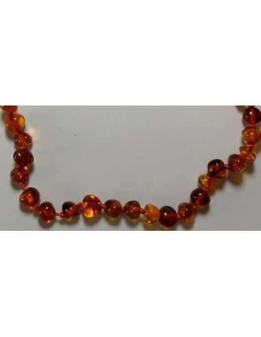Collier bebe ambre ovale