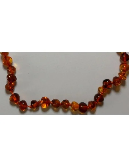 Collier bebe ambre ovale