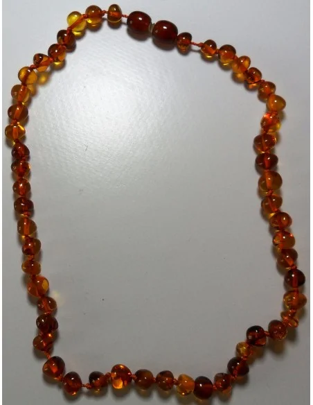 Collier bebe ambre ovale