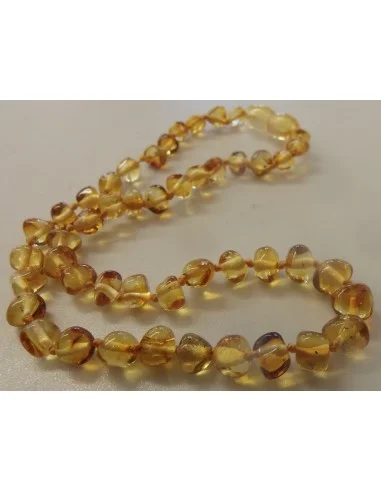 Collier bebe ambre ovale