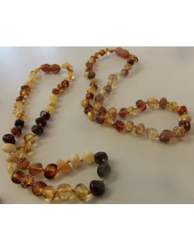 Collier bebe ambre ovale