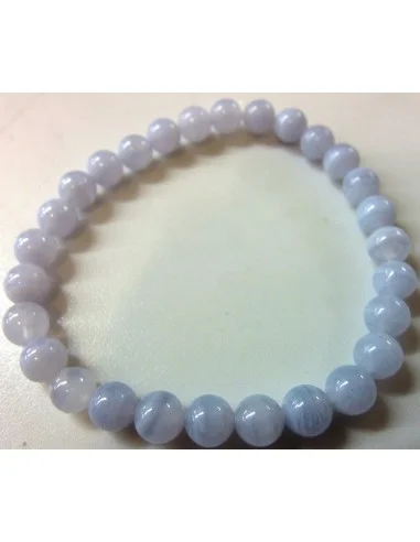Calcedoine bleue bracelet 6mm