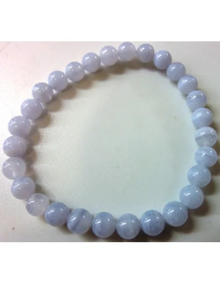 Calcedoine bleue bracelet 6mm