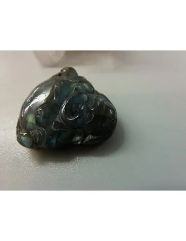 Bouddha Labradorite noire - Spectrolite