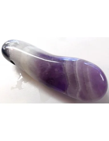 Améthyste en chevron grand pendentif