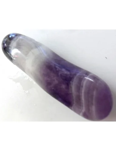 Améthyste en chevron grand pendentif