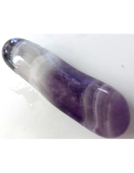 Améthyste en chevron grand pendentif