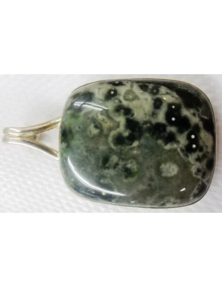 Mtrolite ,Pendentif monte en argent Mtrolite ,Pendentif monte en argent