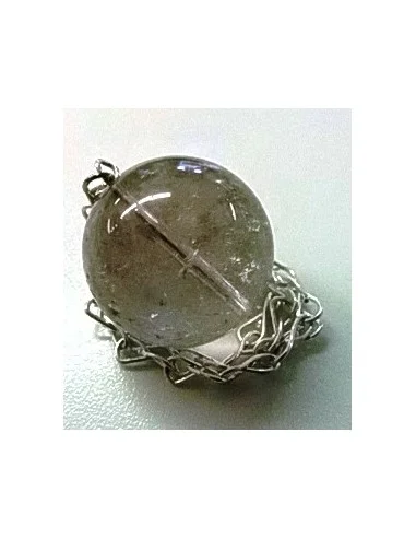 Quartz rutile sphère pendule