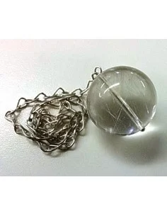 Quartz rutile sphère pendule
