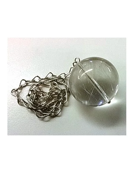 Quartz rutile sphère pendule Quartz rutile sphère pendule