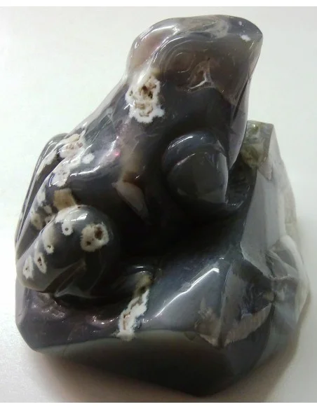 Grenouille en agate de Bostwanna