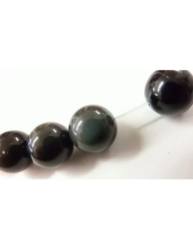 Obsidienne Oeil celeste  14mm
