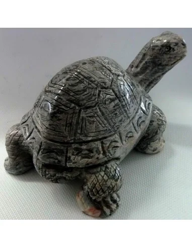 Grand tortue en Jaspe leopard