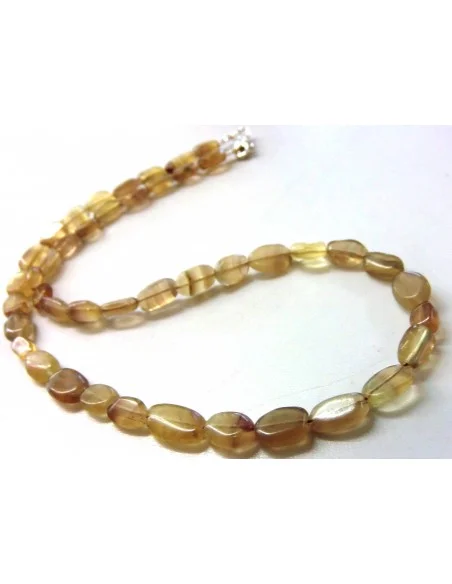 Fluorite jaune collier