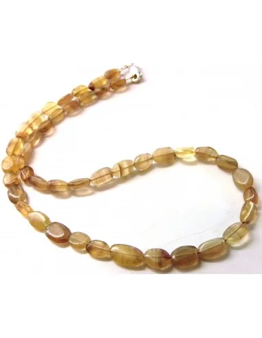 Fluorite jaune collier