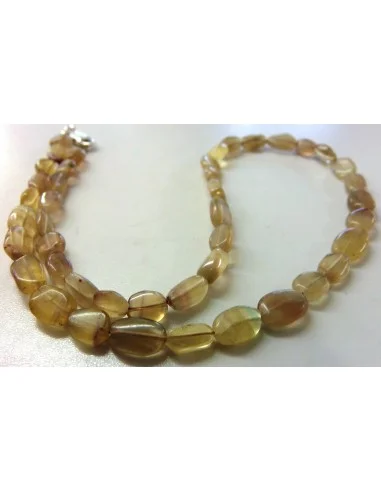 Fluorite jaune collier