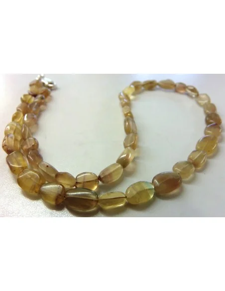 Fluorite jaune collier