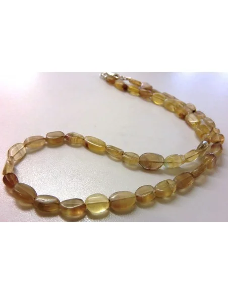 Fluorite jaune collier