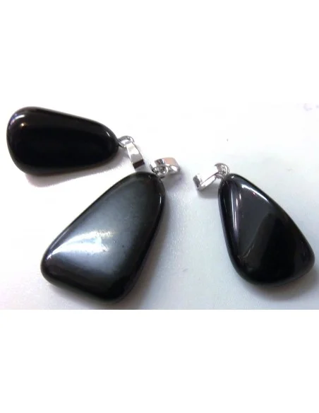Obsidienne noire pendentif argent Obsidienne noire pendentif argent