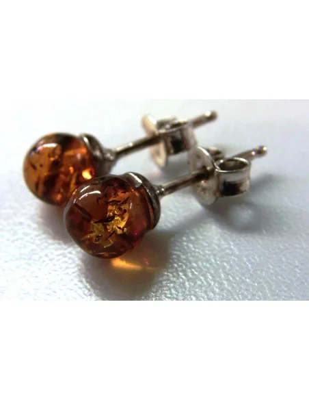 Boucles d'oreilles pouces Ambre argent