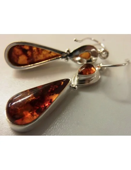 Boucles oreilles Ambre argent Boucles oreilles Ambre argent