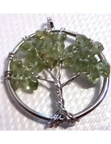 Arbre de vie, péridot pendentif