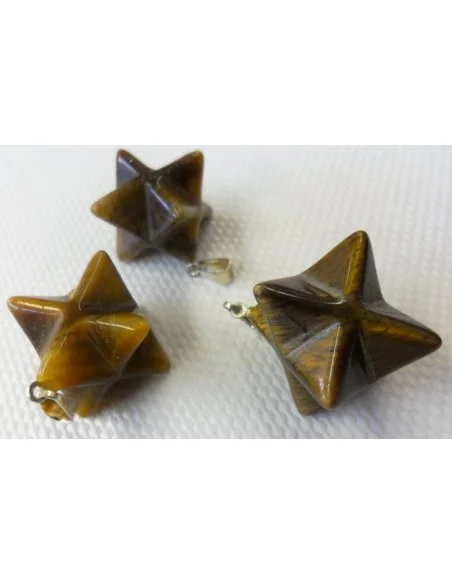 Merkaba en quartz rose pedentif