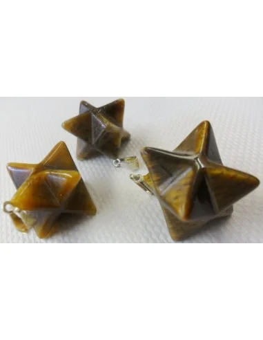 Merkaba en quartz rose pedentif